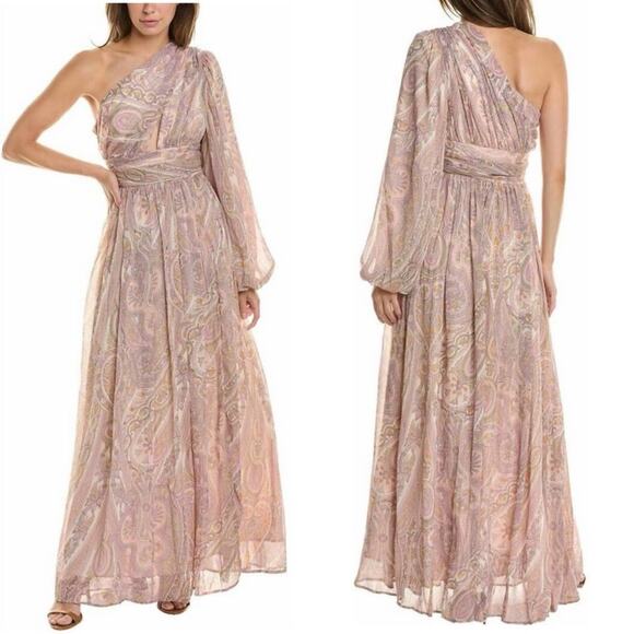 Line & Dot Gianni One Shoulder Maxi Dress Paisley Print - Picture 8 of 11